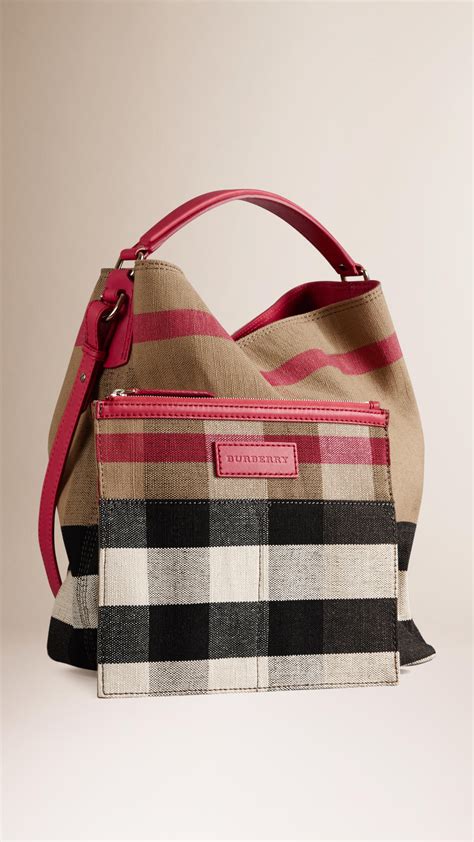 burberry the luggage ashby in canvas check and leather|Burberry Ashby Bags for sale .